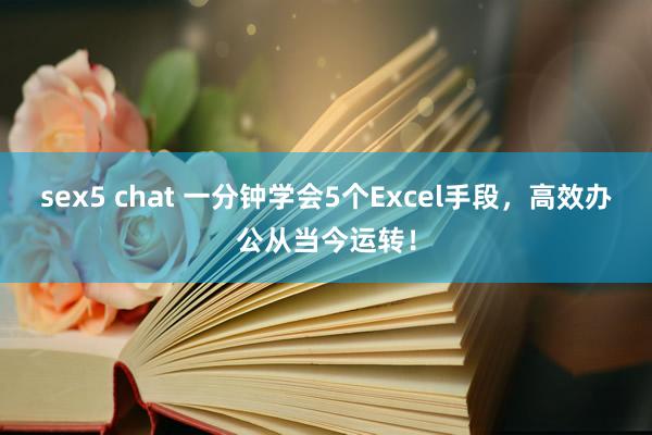 sex5 chat 一分钟学会5个Excel手段，高效办公从当今运转！