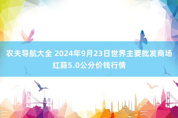 农夫导航大全 2024年9月23日世界主要批发商场红蒜5.0公分价钱行情