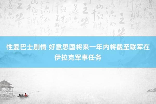 性爱巴士剧情 好意思国将来一年内将截至联军在伊拉克军事任务