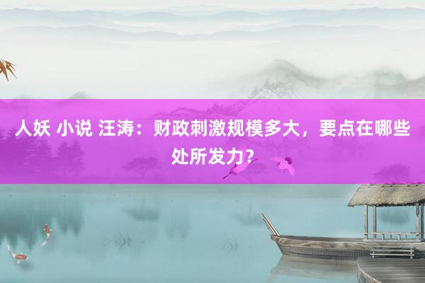 人妖 小说 汪涛：财政刺激规模多大，要点在哪些处所发力？