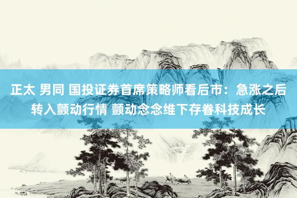 正太 男同 国投证券首席策略师看后市：急涨之后转入颤动行情 颤动念念维下存眷科技成长