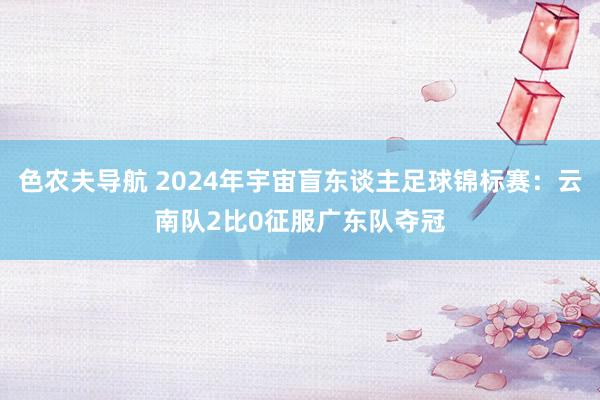 色农夫导航 2024年宇宙盲东谈主足球锦标赛：云南队2比0征服广东队夺冠