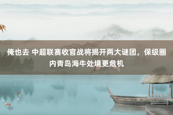 俺也去 中超联赛收官战将揭开两大谜团，保级圈内青岛海牛处境更危机