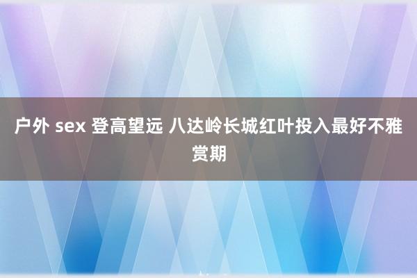 户外 sex 登高望远 八达岭长城红叶投入最好不雅赏期