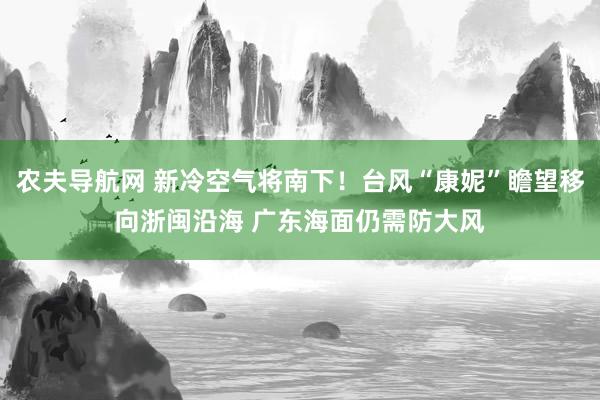 农夫导航网 新冷空气将南下！台风“康妮”瞻望移向浙闽沿海 广东海面仍需防大风