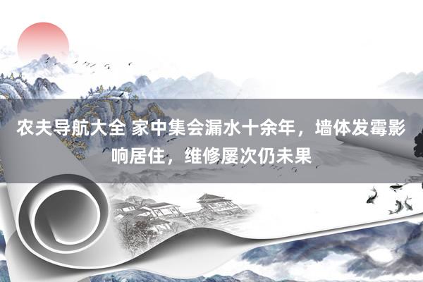 农夫导航大全 家中集会漏水十余年，墙体发霉影响居住，维修屡次仍未果