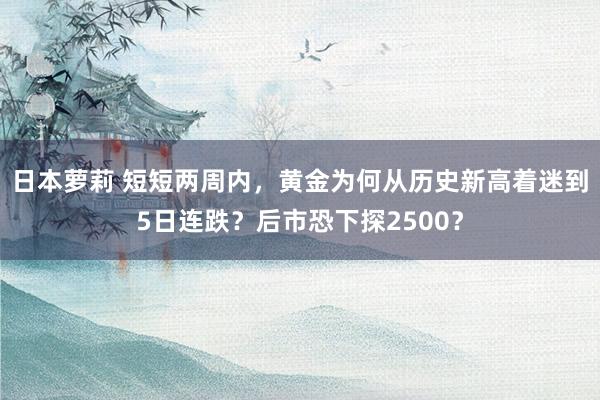 日本萝莉 短短两周内，黄金为何从历史新高着迷到5日连跌？后市恐下探2500？