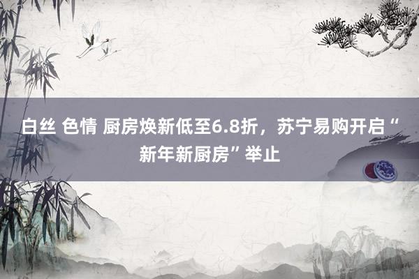 白丝 色情 厨房焕新低至6.8折，苏宁易购开启“新年新厨房”举止