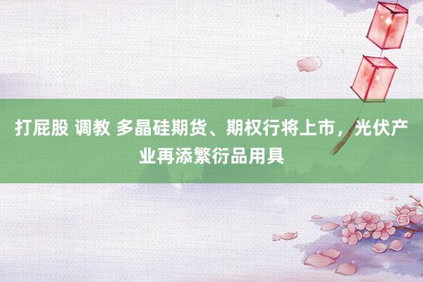 打屁股 调教 多晶硅期货、期权行将上市，光伏产业再添繁衍品用具