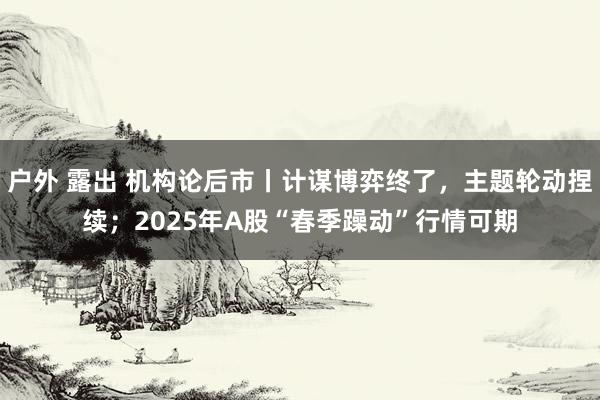 户外 露出 机构论后市丨计谋博弈终了，主题轮动捏续；2025年A股“春季躁动”行情可期