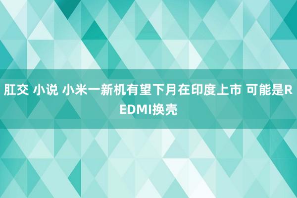 肛交 小说 小米一新机有望下月在印度上市 可能是REDMI换壳