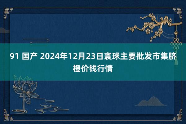 91 国产 2024年12月23日寰球主要批发市集脐橙价钱行情