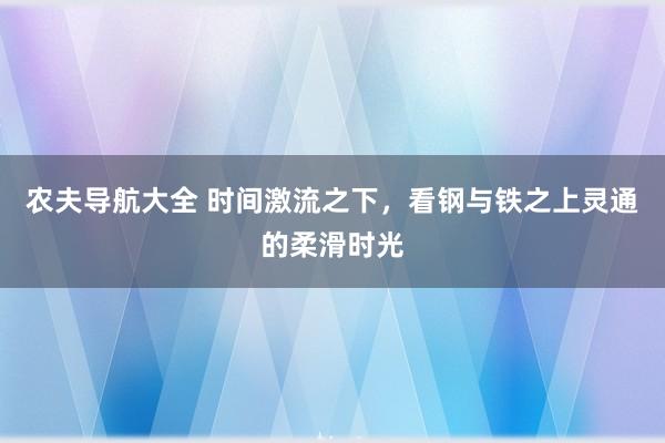 农夫导航大全 时间激流之下，看钢与铁之上灵通的柔滑时光