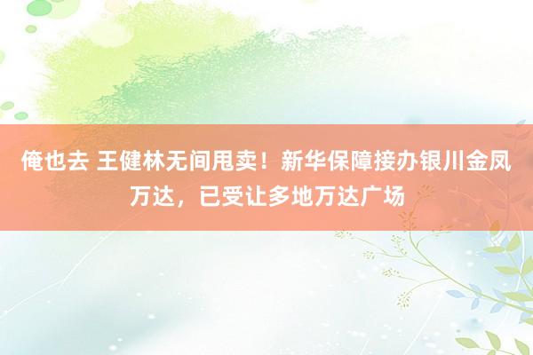 俺也去 王健林无间甩卖！新华保障接办银川金凤万达，已受让多地万达广场