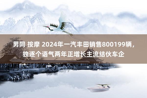 男同 按摩 2024年一汽丰田销售800199辆，独逐个语气两年正增长主流结伙车企