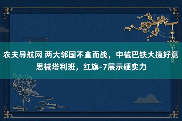 农夫导航网 两大邻国不宣而战，中械巴铁大捷好意思械塔利班，红旗-7展示硬实力