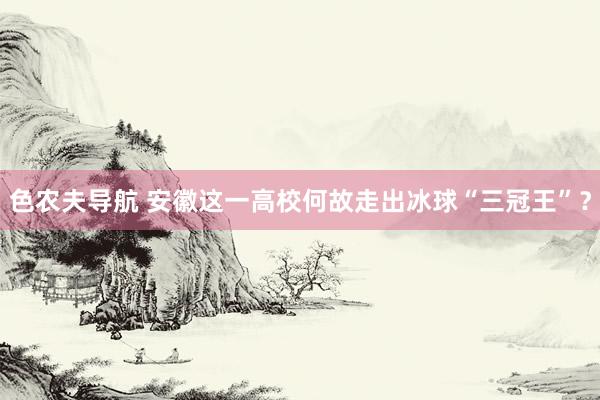 色农夫导航 安徽这一高校何故走出冰球“三冠王”？